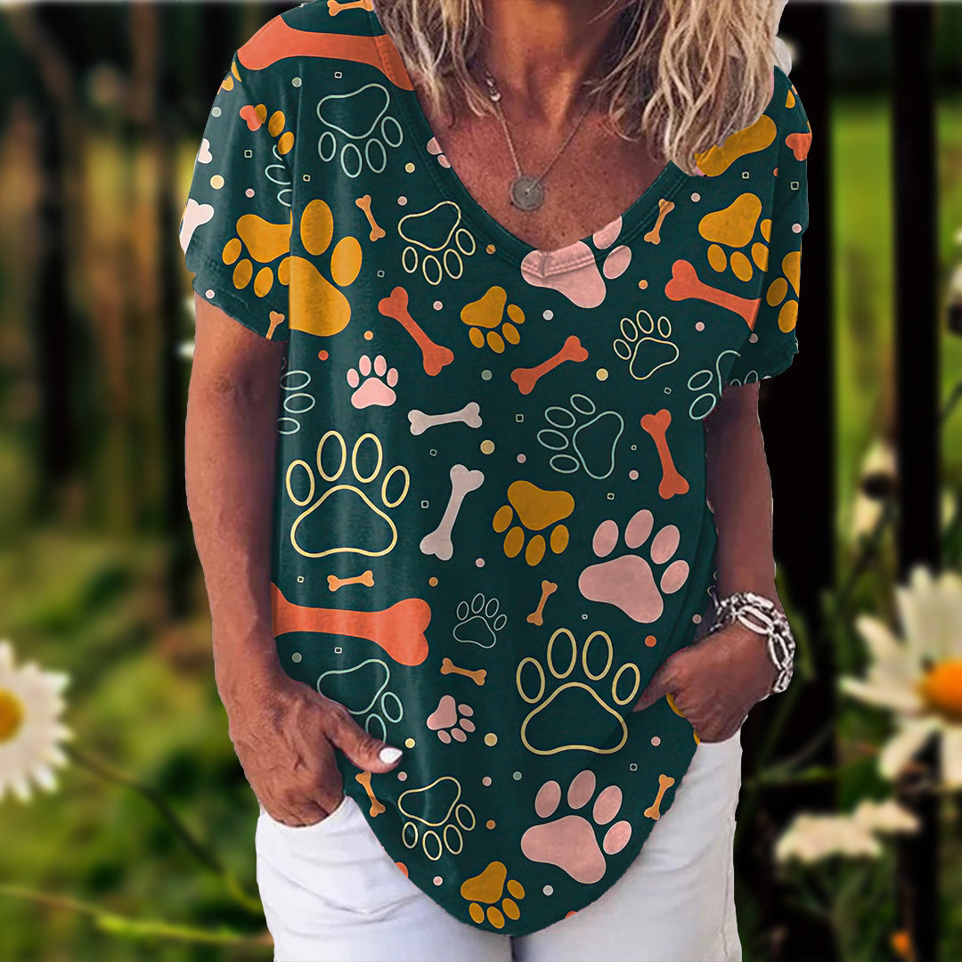 T-shirt à manches courtes imprimé en 3D, décontracté,