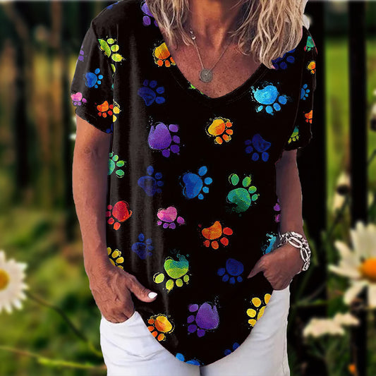 T-shirt à manches courtes imprimé en 3D, décontracté,