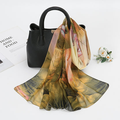 Foulard en soie  en mousseline fine