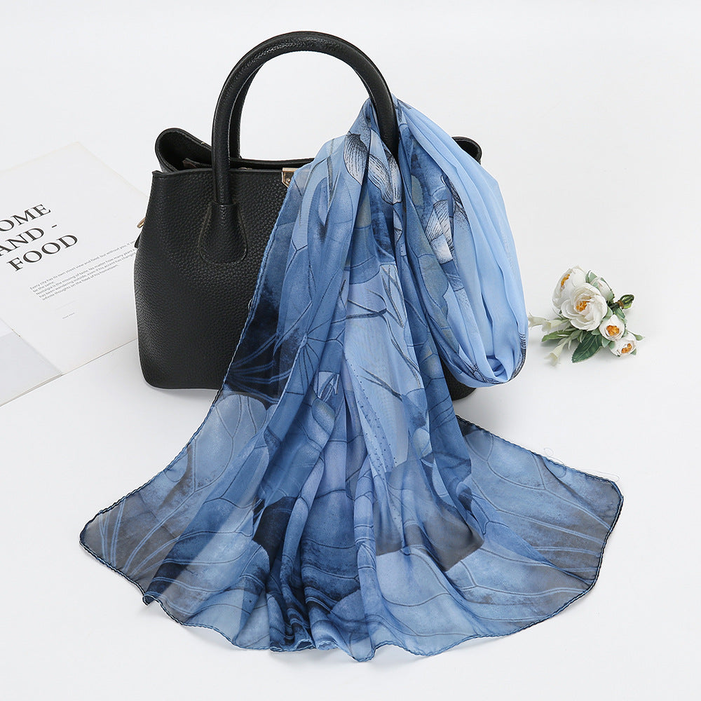 Foulard en soie  en mousseline fine
