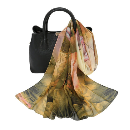 Foulard en soie  en mousseline fine