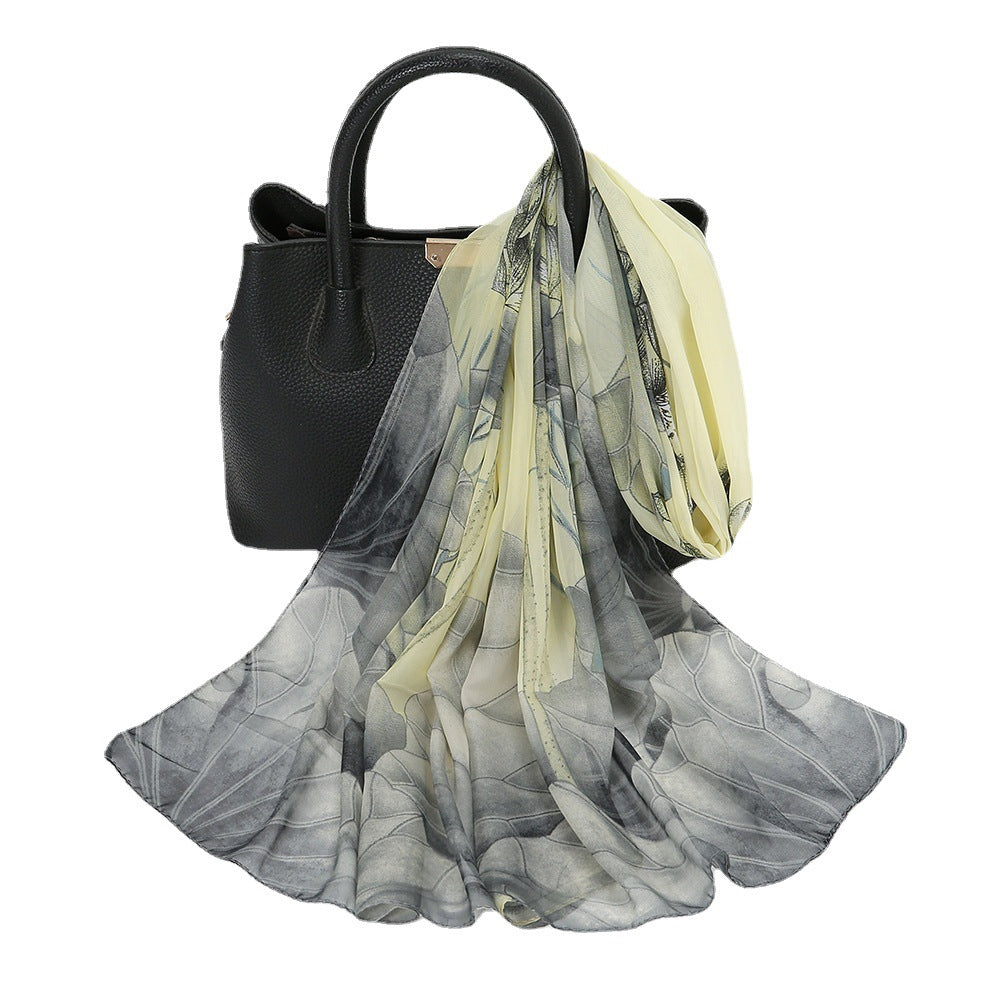 Foulard en soie  en mousseline fine
