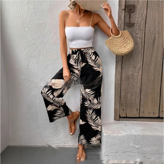 pantalon taille haute droite