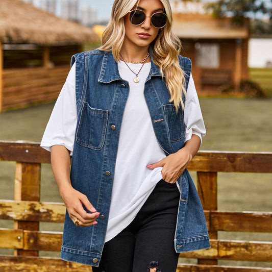 Gilet en Jean Femme – Look Urbain & Intemporel