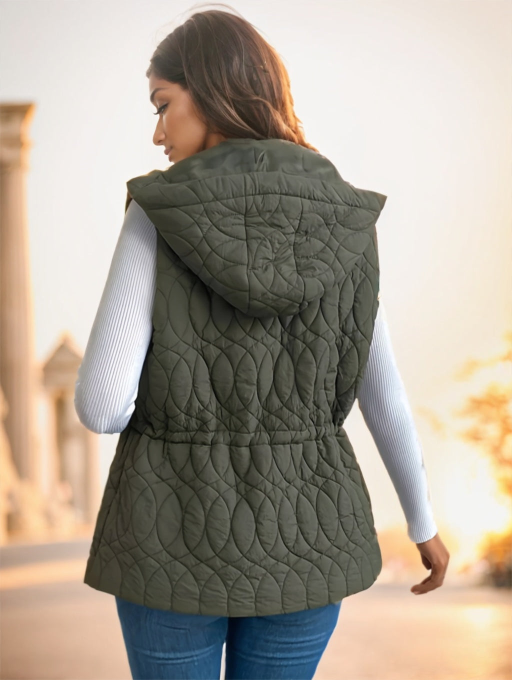 Un gilet de couleur unie