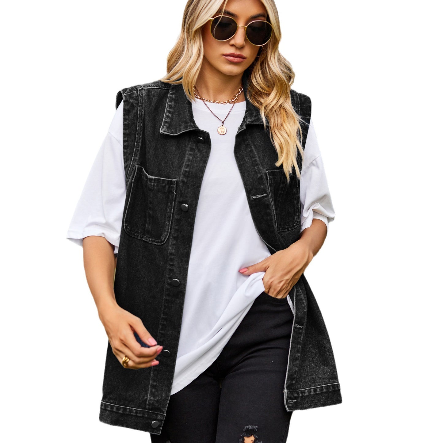 Gilet en Jean Femme – Look Urbain & Intemporel