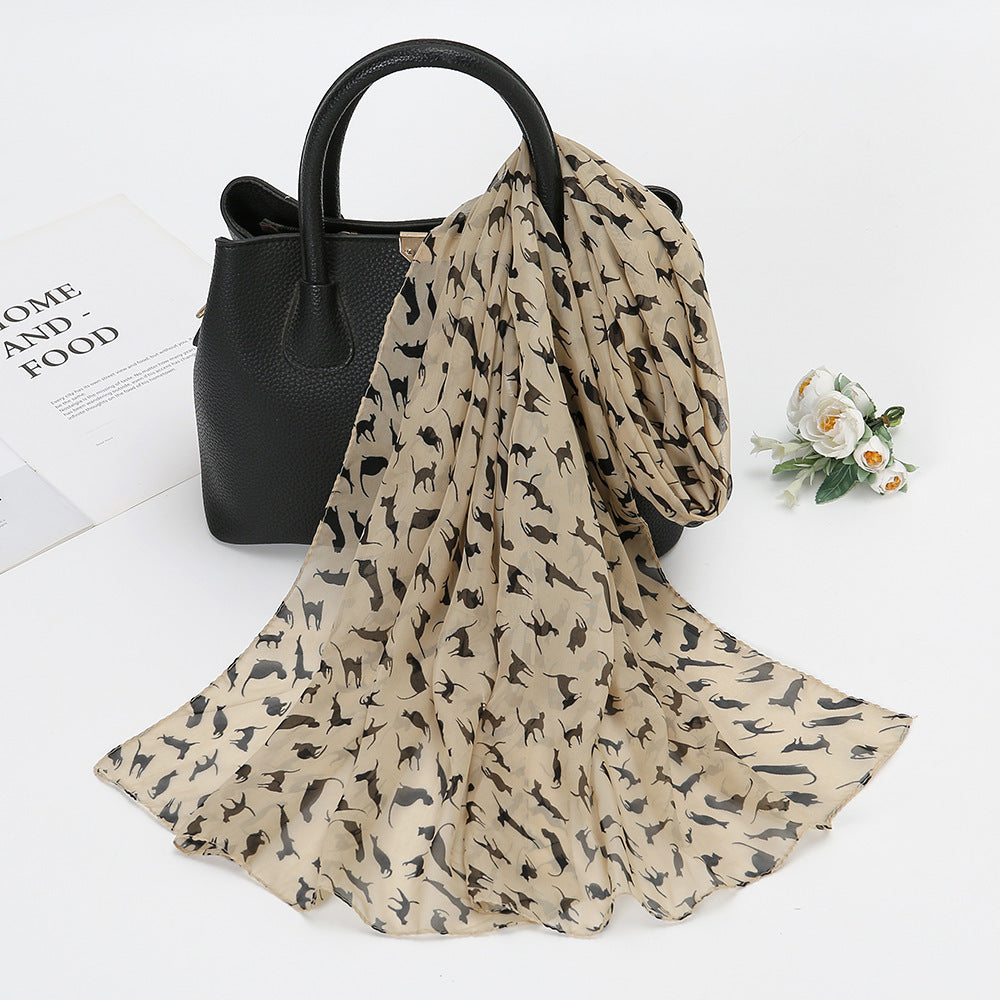 Foulard en soie  en mousseline fine