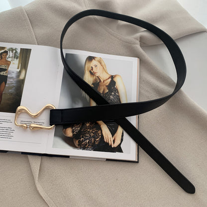 Ceinture fine avec décoration de nœud
