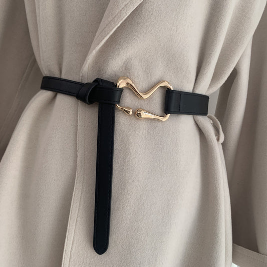 Ceinture fine avec décoration de nœud